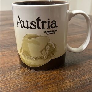 Starbucks Austria Mug with Beige and Brown Hat Design